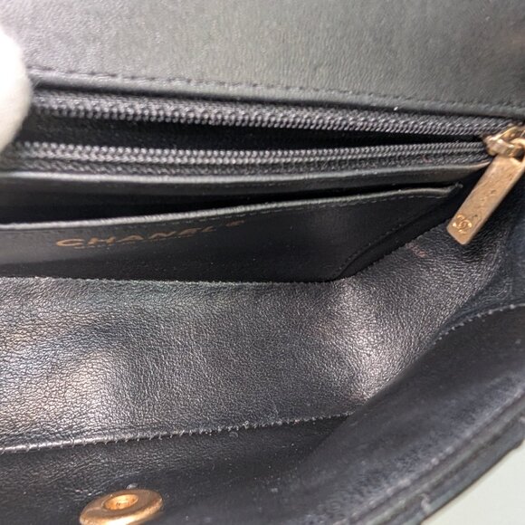 Chanel Black Classic Mini Chevron Quilted Lambskin Flap Bag - Picture 11 of 15